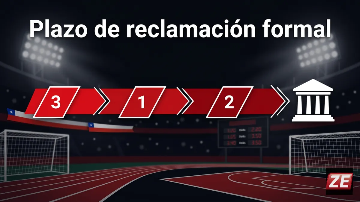 Línea de tiempo con los plazos de reclamación de ZEbet hasta la Comisión Nacional del Juego en meses
