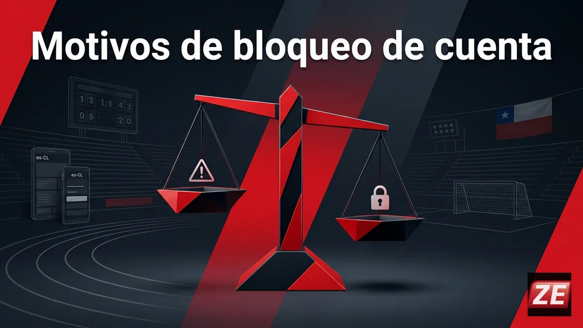 Balanza simbólica sobre los motivos de bloqueo de una cuenta en Zebet