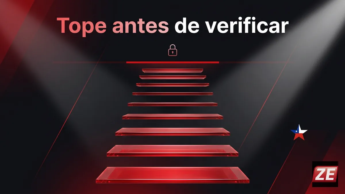 Tope de depósito antes de verificar la cuenta en ZEbet, representado como escalera con límite