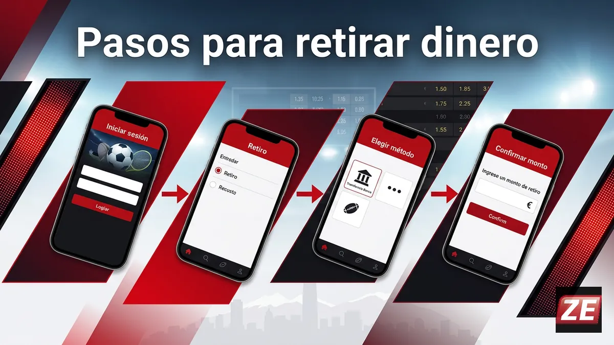 Pasos para retirar dinero en Zebet: secuencia de pantallas desde iniciar sesión hasta confirmar el monto